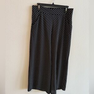 Max Studio Black and White Polka Dot Maxi Skirt